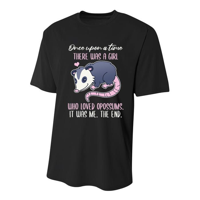 Once There Was A Who Loved Opossums Youth Performance Sprint T-Shirt
