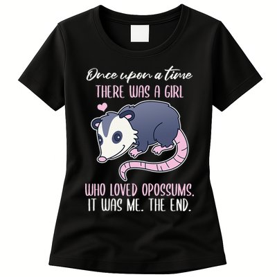 Once There Was A Who Loved Opossums Womens T-Shirt