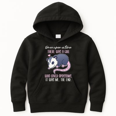 Once There Was A Who Loved Opossums Kids Hoodie