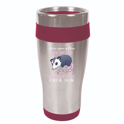 Once There Was A Who Loved Opossums 16oz Travel Tumbler
