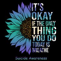 Only Thing You Do Today Is Break Suicide Awareness Sunflowe Cropped Pullover Crew