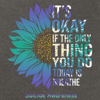 Only Thing You Do Today Is Break Suicide Awareness Sunflowe Cotton Canvas Backpack