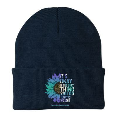 Only Thing You Do Today Is Break Suicide Awareness Sunflowe Beanie