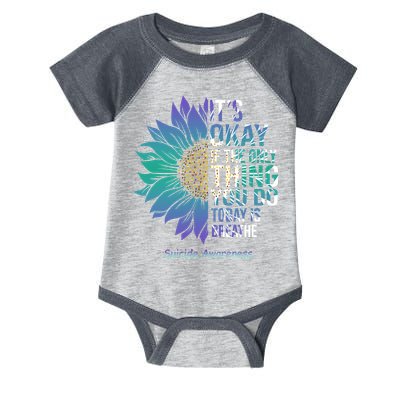 Only Thing You Do Today Is Break Suicide Awareness Sunflowe Infant Baby Jersey Bodysuit