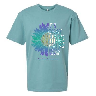 Only Thing You Do Today Is Break Suicide Awareness Sunflowe Sueded Cloud Jersey T-Shirt