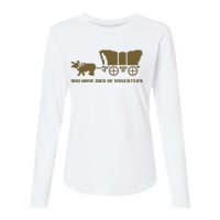 Oregon Trail You Have Died Of Dysentery Womens Cotton Relaxed Long Sleeve T-Shirt