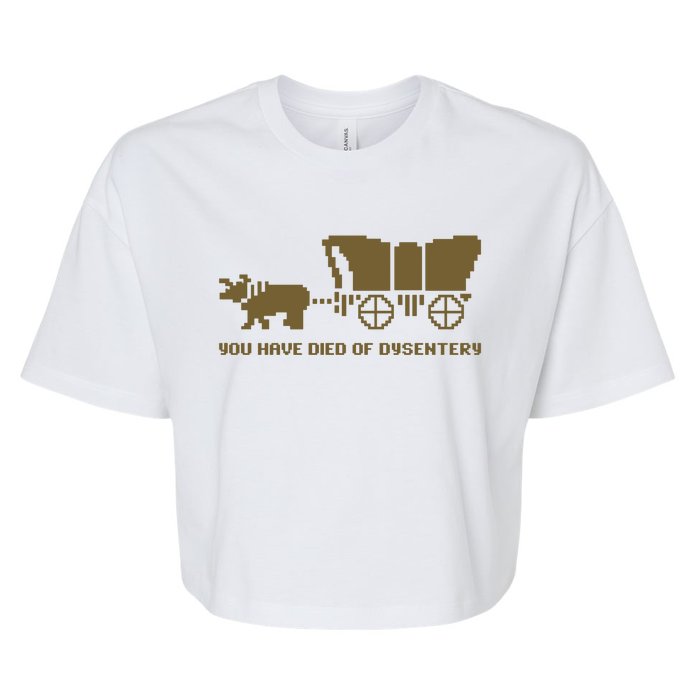 Oregon Trail You Have Died Of Dysentery Bella+Canvas Jersey Crop Tee