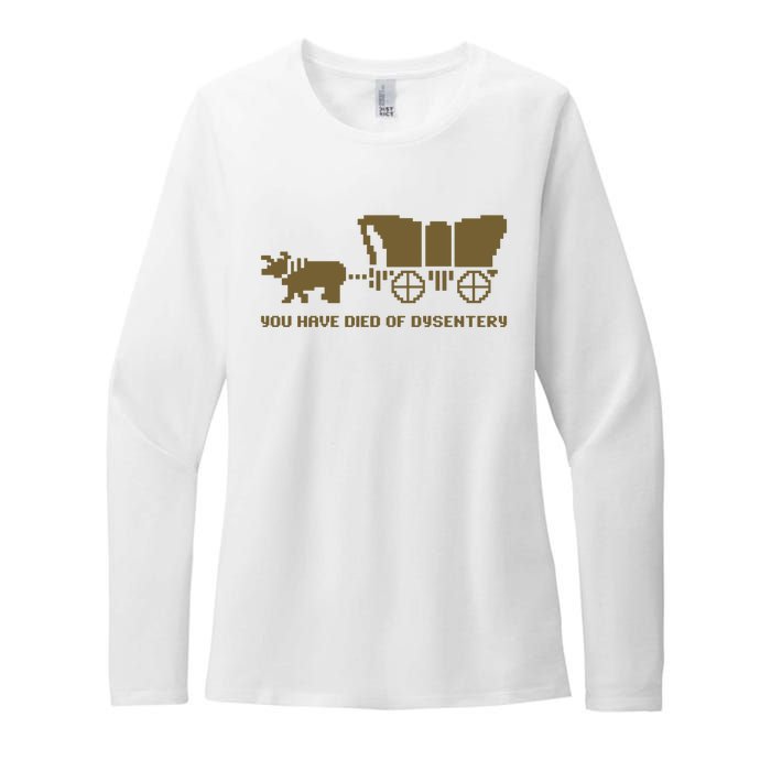 Oregon Trail You Have Died Of Dysentery Womens CVC Long Sleeve Shirt