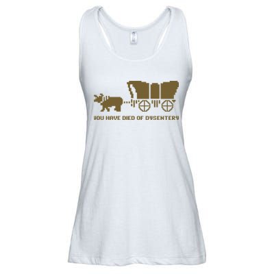 Oregon Trail You Have Died Of Dysentery Ladies Essential Flowy Tank