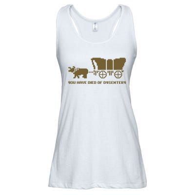 Oregon Trail You Have Died Of Dysentery Ladies Essential Flowy Tank