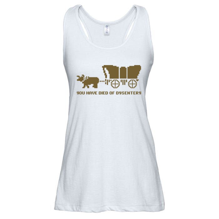 Oregon Trail You Have Died Of Dysentery Ladies Essential Flowy Tank