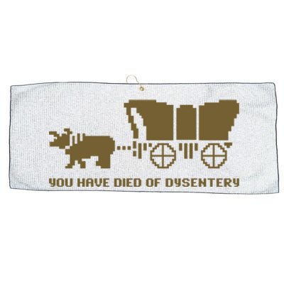 Oregon Trail You Have Died Of Dysentery Large Microfiber Waffle Golf Towel