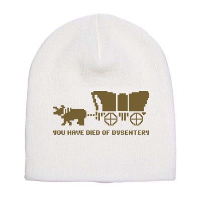 Oregon Trail You Have Died Of Dysentery Short Acrylic Beanie
