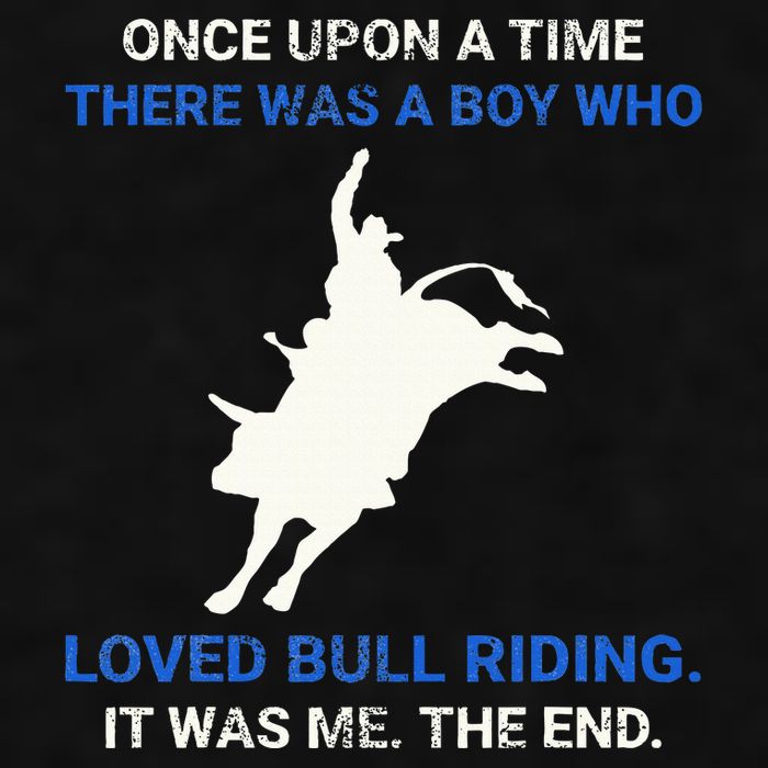 Once Upon A Time There Was A Boy Who Loved Bull Riding Ladies PosiCharge Tri-Blend Wicking Tank