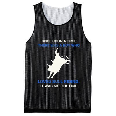 Once Upon A Time There Was A Boy Who Loved Bull Riding Mesh Reversible Basketball Jersey Tank