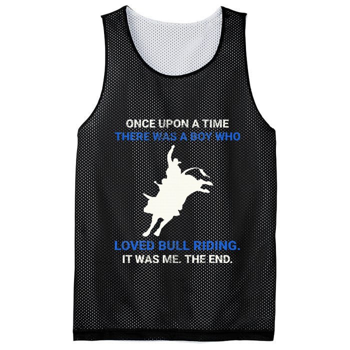 Once Upon A Time There Was A Boy Who Loved Bull Riding Mesh Reversible Basketball Jersey Tank