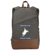 Once Upon A Time There Was A Boy Who Loved Bull Riding Cotton Canvas Backpack