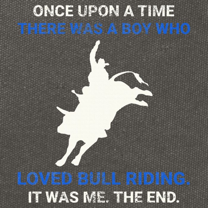 Once Upon A Time There Was A Boy Who Loved Bull Riding Cotton Canvas Backpack