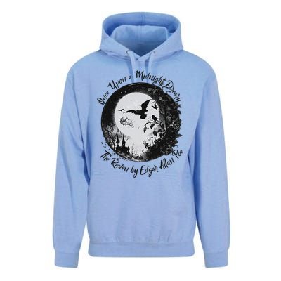 Once Upon A Midnight Dreary The Raven By Edgar Allan Poe Unisex Surf Hoodie