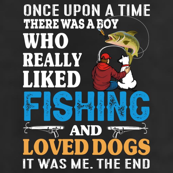 Once Upon A Time A Man Loved Fishing And Loved Dogs Adult Drive Performance Visor