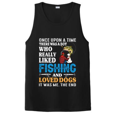 Once Upon A Time A Man Loved Fishing And Loved Dogs PosiCharge Competitor Tank