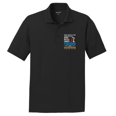 Once Upon A Time A Man Loved Fishing And Loved Dogs PosiCharge RacerMesh Polo