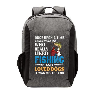 Once Upon A Time A Man Loved Fishing And Loved Dogs Vector Backpack