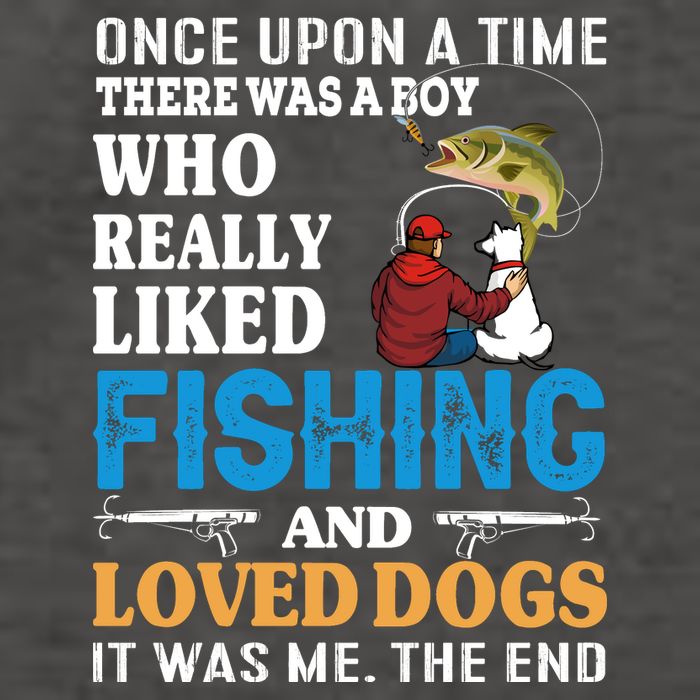 Once Upon A Time A Man Loved Fishing And Loved Dogs Vector Backpack