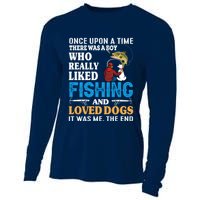 Once Upon A Time A Man Loved Fishing And Loved Dogs Cooling Performance Long Sleeve Crew