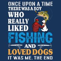 Once Upon A Time A Man Loved Fishing And Loved Dogs Cooling Performance Long Sleeve Crew