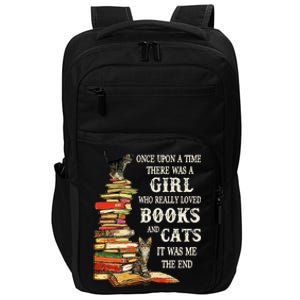 Once Upon A Time A Girl Really Loved Books And Cats Impact Tech Backpack