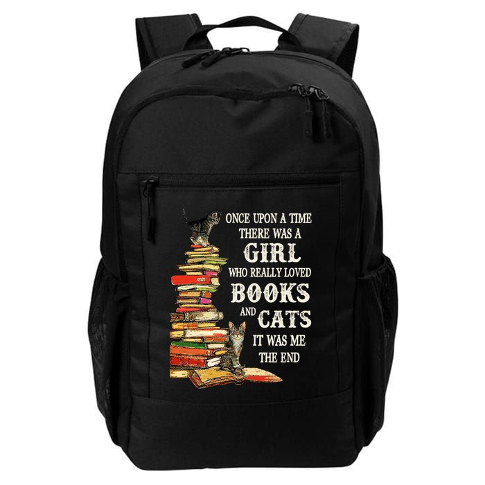 Once Upon A Time A Girl Really Loved Books And Cats Backpack
