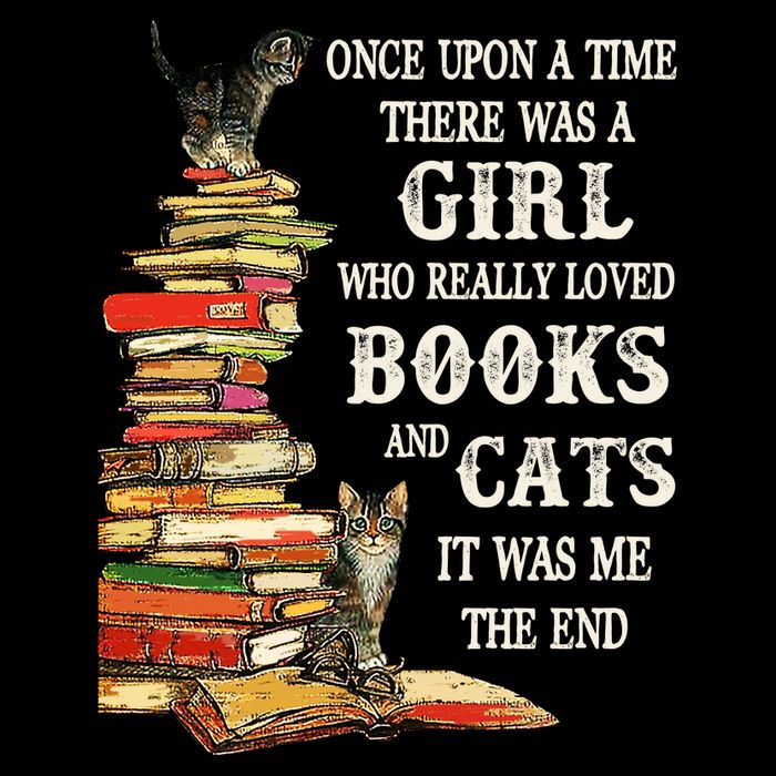 Once Upon A Time A Girl Really Loved Books And Cats Bag