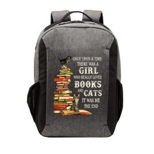 Once Upon A Time A Girl Really Loved Books And Cats Vector Backpack