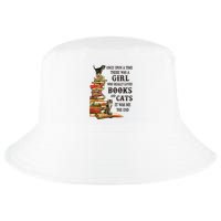 Once Upon A Time A Girl Really Loved Books And Cats Cool Comfort Performance Bucket Hat