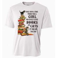 Once Upon A Time A Girl Really Loved Books And Cats Cooling Performance Crew T-Shirt