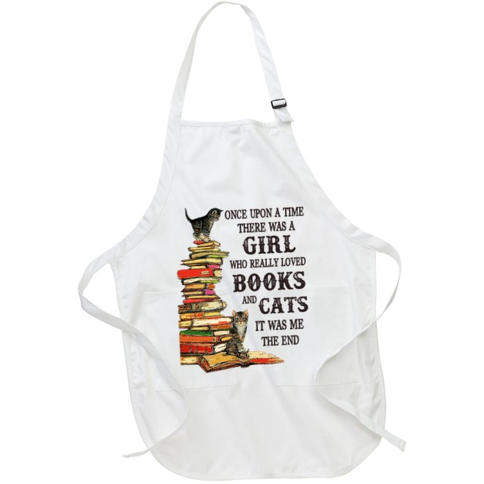 Once Upon A Time A Girl Really Loved Books And Cats Apron
