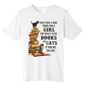 Once Upon A Time A Girl Really Loved Books And Cats Tall Fusion ChromaSoft Performance T-Shirt