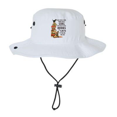 Once Upon A Time A Girl Really Loved Books And Cats Bucket Hat