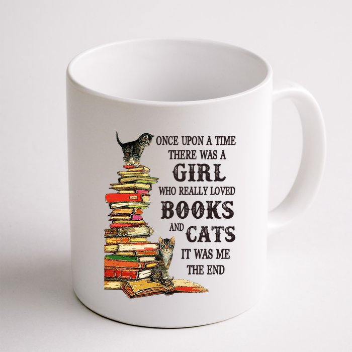 Once Upon A Time A Girl Really Loved Books And Cats Mug