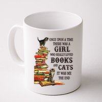 Once Upon A Time A Girl Really Loved Books And Cats Mug