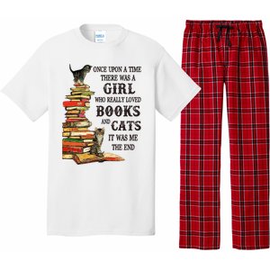 Once Upon A Time A Girl Really Loved Books And Cats Pajama Set