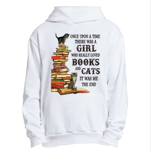 Once Upon A Time A Girl Really Loved Books And Cats Urban Pullover Hoodie