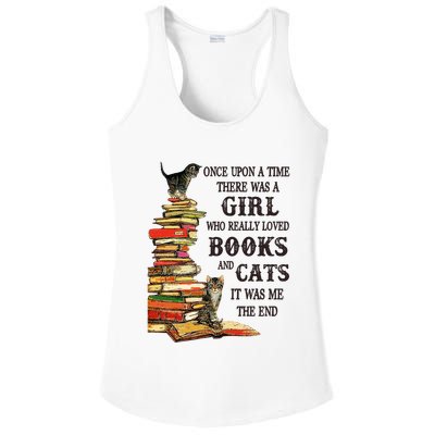 Once Upon A Time A Girl Really Loved Books And Cats Ladies PosiCharge Competitor Racerback Tank