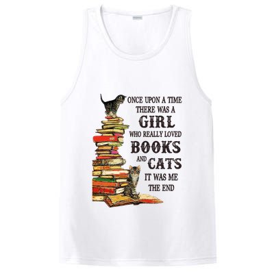 Once Upon A Time A Girl Really Loved Books And Cats PosiCharge Competitor Tank