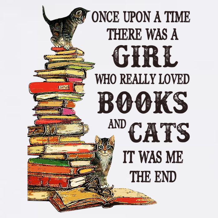 Once Upon A Time A Girl Really Loved Books And Cats Cropped Pullover Crew