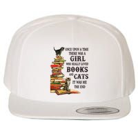 Once Upon A Time A Girl Really Loved Books And Cats Wool Snapback Cap