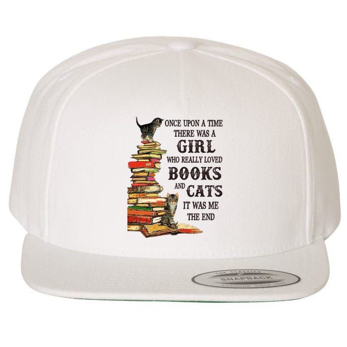 Once Upon A Time A Girl Really Loved Books And Cats Wool Snapback Cap