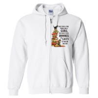 Once Upon A Time A Girl Really Loved Books And Cats Full Zip Hoodie