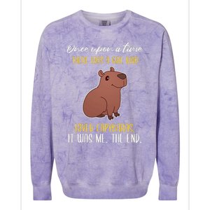 Once Upon A Time There Was A Girl Who Loved Capybaras Colorblast Crewneck Sweatshirt